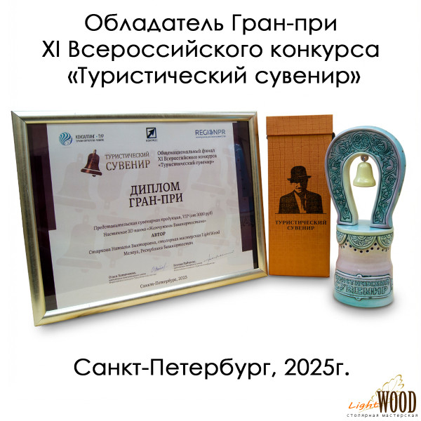 Настенное 3D панно Жемчужины Башкортостана (диаметр 20 см)